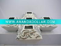 Decorative porcelain electroplating vase
