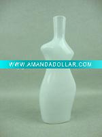 Peculiar modelling white vase