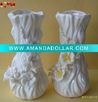 Glazed Ceramic White vase