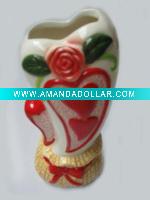Flower ceramic vase