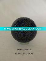 Wholesale Home Decoration black Glazed Ceramics Ball