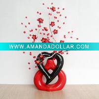 glazed ceramic vase