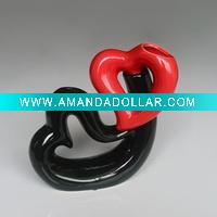glazed ceramic flower vase