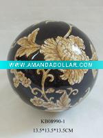Wholesale Home Decoration Glazed black Ceramics Ball