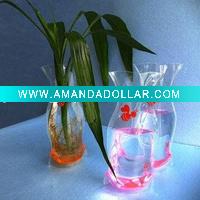 Wholesale reusable pvc foldable vase