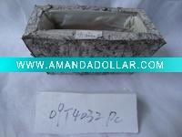 Birch bark rect.flower pots