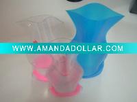clear plastic vase