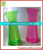 Wholesale Advertising Top Quality Logo Printed Foldable PVC Vase,Plastic Flower Vase