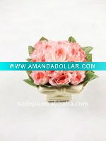 Wholesale New artificial flowers and glass vase Vase Red/White/Pink Beautiful Amazing