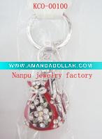 Wholesale fashion handmade alloy vase keychain accessory jewelry