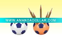 Wholesale football design pen holder ,plastic pen holder,pencil vase,plastic stationery