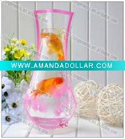 Wholesale new style folding plastic flower vase/plastic vase