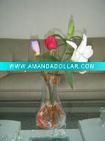 Wholesale LC Transparent reusable plastic vase
