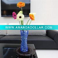 Wholesale party PVC unbreakable printed folding flower vase
