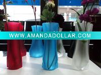 Clear plastic vase