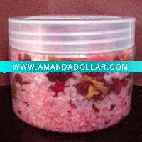 Wholesale 500gram rose petals bath salts/flower spa sea salts/china professional manufacturer