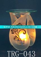 Wholesale Newest romantic rose style fragrance glass oil burner