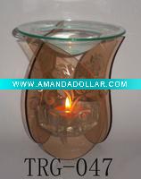 Wholesale Newest romantic rose style fragrance glass oil burner