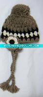 Wholesale women crochet winter hat with pom
