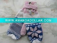 Wholesale Cute stylish crochet snowflake knit gloves
