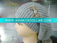 crochet cony wool hat
