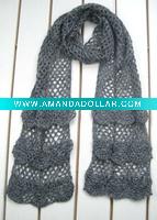 Wholesale fashion Ladies` Knitted Crocheted winter warm mohair scarf wholesale