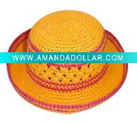 Wholesale kids fashion crochet paper hat
