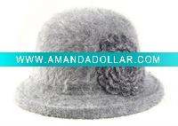 Wholesale Winter knitting angora lady hat