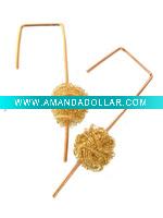 Wholesale Alloy Golden Ball-shaped Crochet Hook Earring(ALEA-2236)