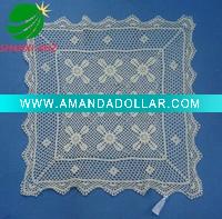 Hand Knit Crocheted table cloth houseware household textile