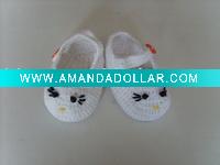 Crochet knitting baby shoes