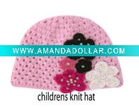 Wholesale childrens knit hat,crochet hat,acrylic hat