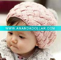 handmade knitted crochet baby hat