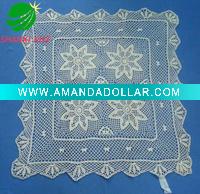 Hand Knit Crocheted table cloth