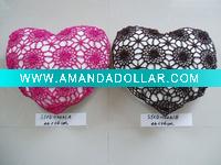 Love crocheted cushion