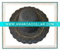 Wholesale Capeline ladies crochet straw hat