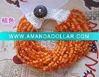 small glass beads handmade crochet bracelet