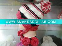 Wholesale crochet knitted beanie for girls