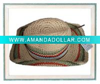 Wholesale light pink crochet straw hat