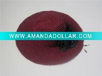 Wholesale fashion lady paper crochet hat