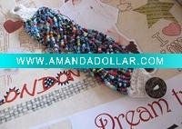 Wholesale small glass beads handmade crochet bracelet fashion jewelry