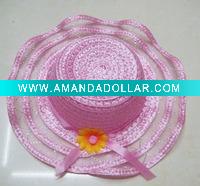 Wholesale girl baby crochet straw hat and handmade straw baby hat SHU-11290