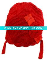 Wholesale fashion crochet children's hat with flower