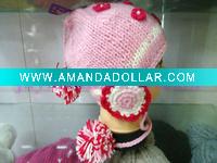 Wholesale crochet knitted beanie for girls