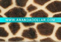 Wholesale 100% polyester short floss/short velvet with Girrafe print bonded with withe card