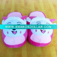 Wholesale Short floss children's animal indoor slippers