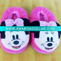 Wholesale short floss children's animal indoor slippers