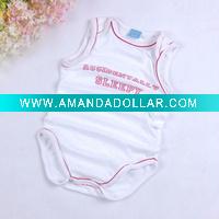 Wholesale 100% cotton short sleeve baby rompers