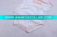 Wholesale infant wear baby rompers safe environmental 100% pure organic pima cotton romper