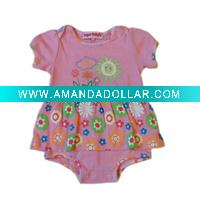 Wholesale baby girls summer romper easy to take off
